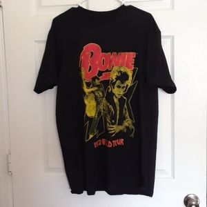 NEW Authentic DAVID BOWIE Black Graphic Tshirt